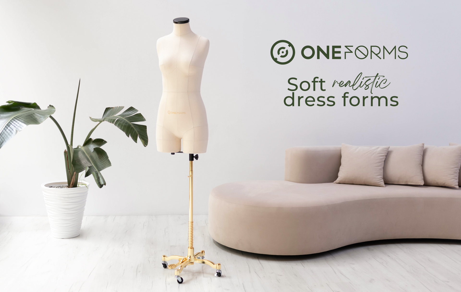 Soft tailor’s dress form Monica, Luxe set